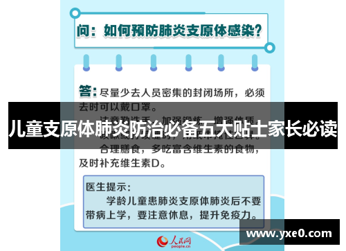 儿童支原体肺炎防治必备五大贴士家长必读
